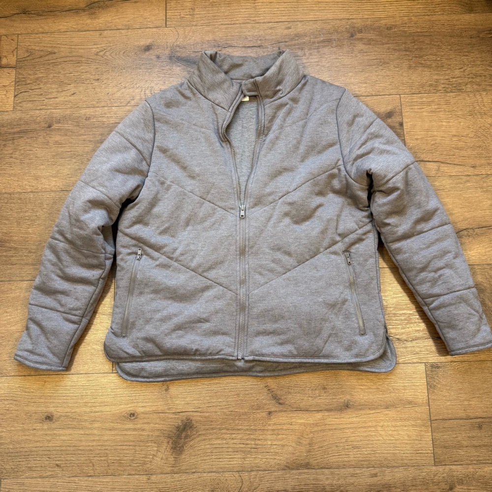 Three Dots Puffed Grey Jacket - image 1